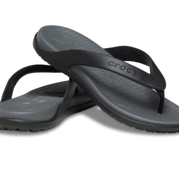 CROCS Other - Crocs Black Comfort Thong Flip Flop's Men's Size 11